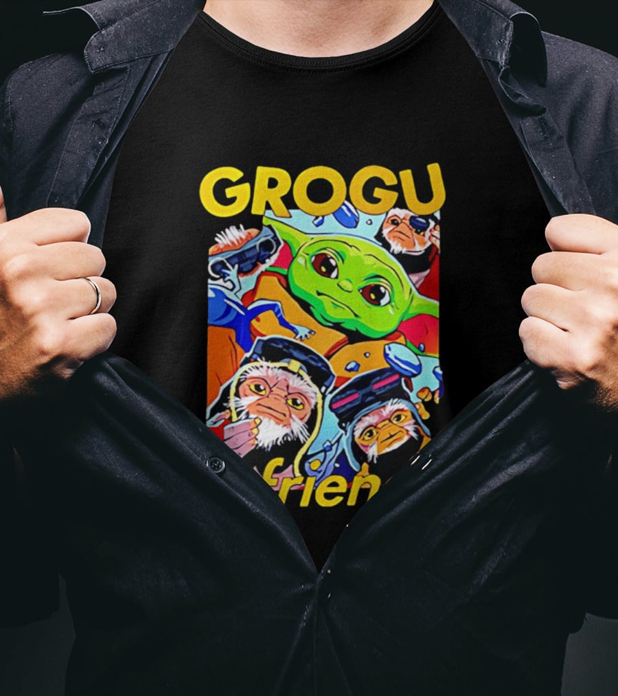 Grogu And Friends Cartoon Adventures Featuring Grogu T-Shirt