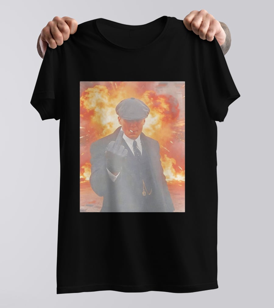 Peaky Blinders Shelby Explosion Middle Finger Iconic Scene T-Shirt