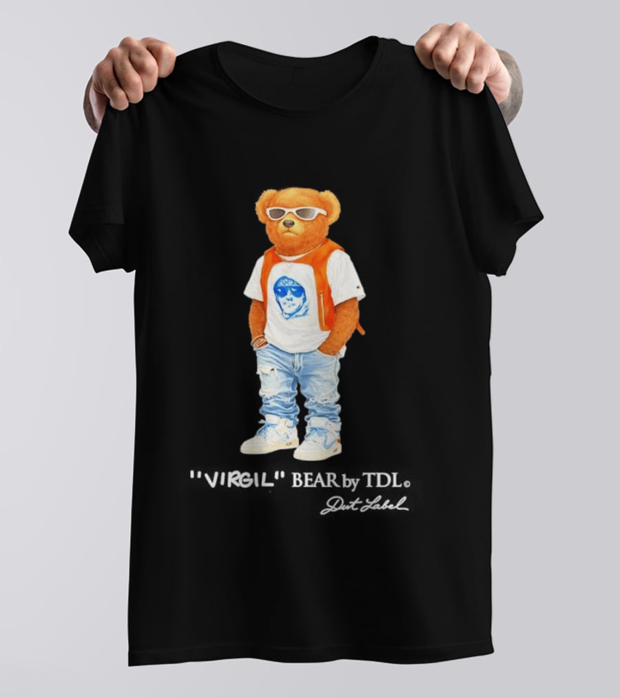 Virgil Abloh X Polo Bear Collaboration With Sunglasses And Stylish Outfit T-Shirt