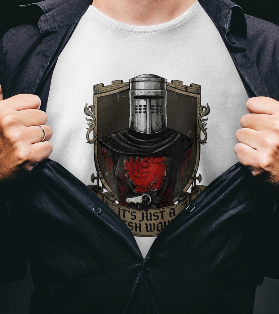Monty Python Black Knight It's Just A Flesh Wound Holy Grail Movie T-Shirt