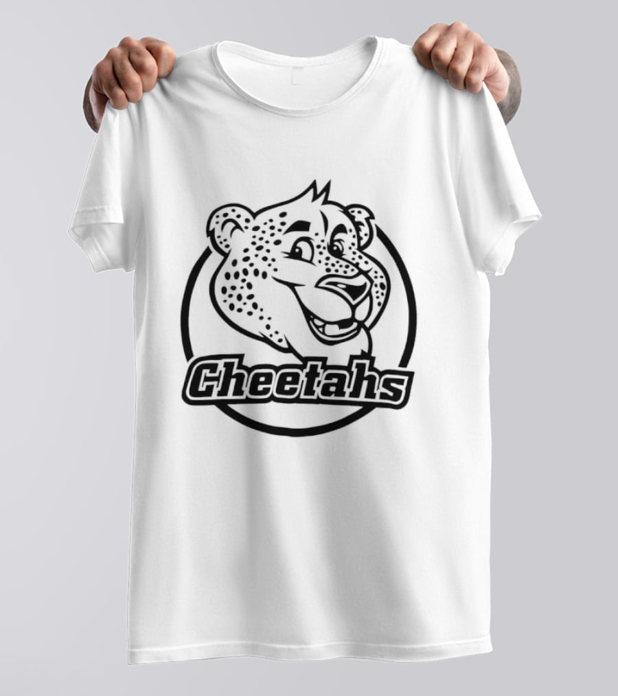 Cheetahs Cartoon Style Smiling Cheetah Head Circle T-Shirt