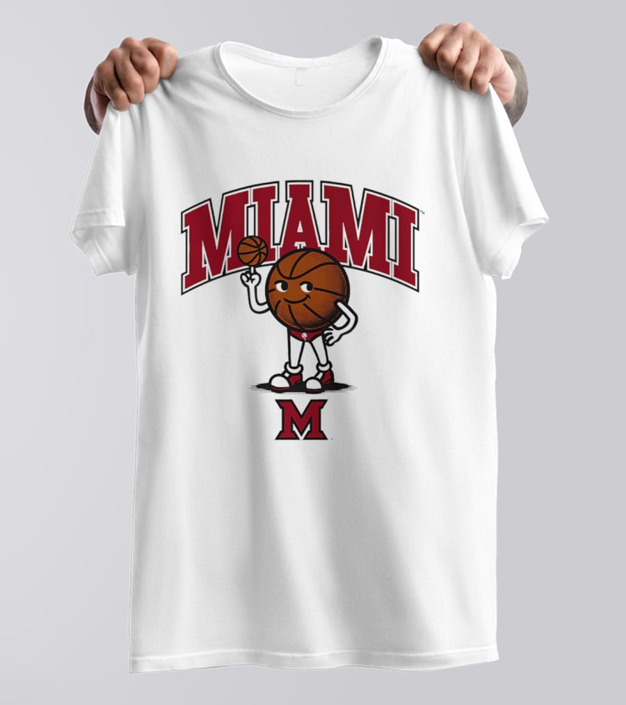 Miami Basketball Cartoon Character 2026 T-Shirt