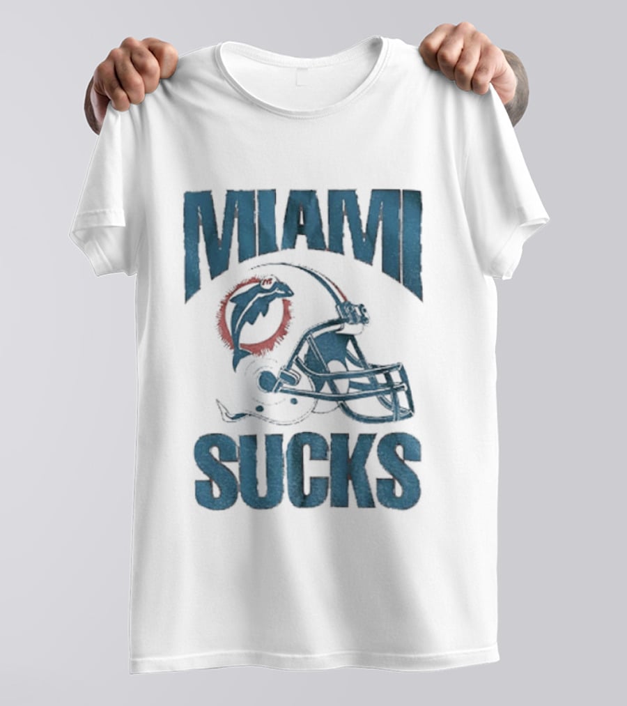 Miami Sucks Dolphins Helmet Football 2025 T-Shirt