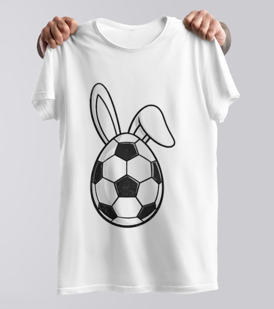 Happy Easter Bunny Ears Soccer Egg T-Shirt