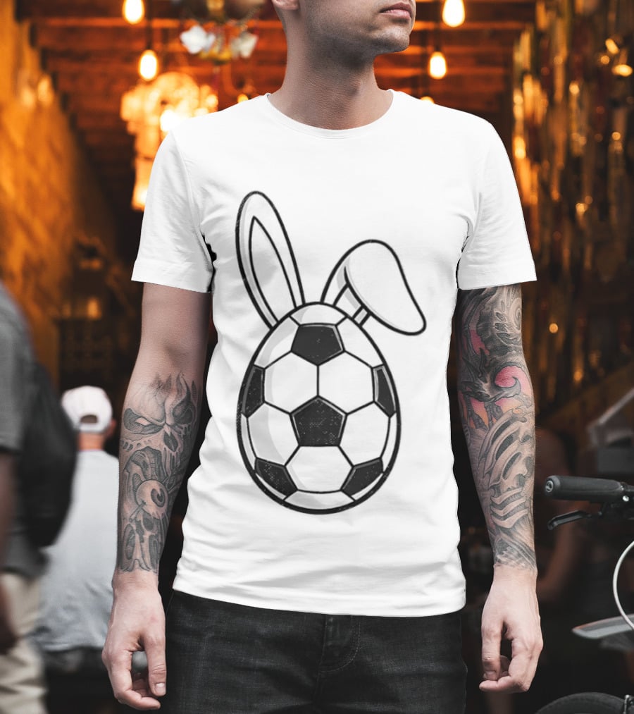 Happy Easter Bunny Ears Soccer Egg T-Shirt