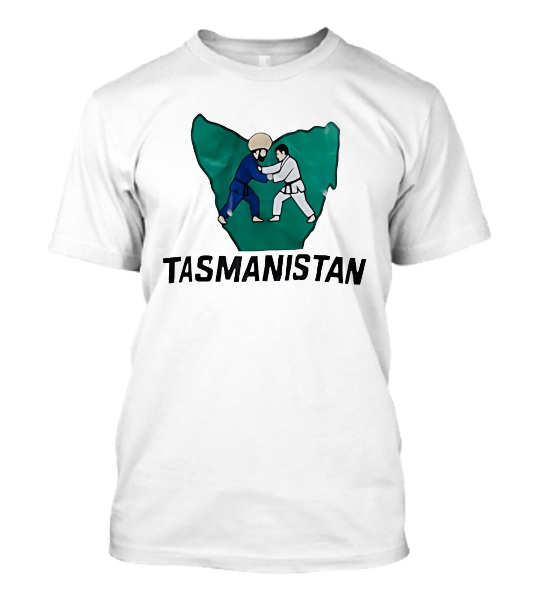 Tasmanistan Judo Cartoon Tasmania Map T-Shirt