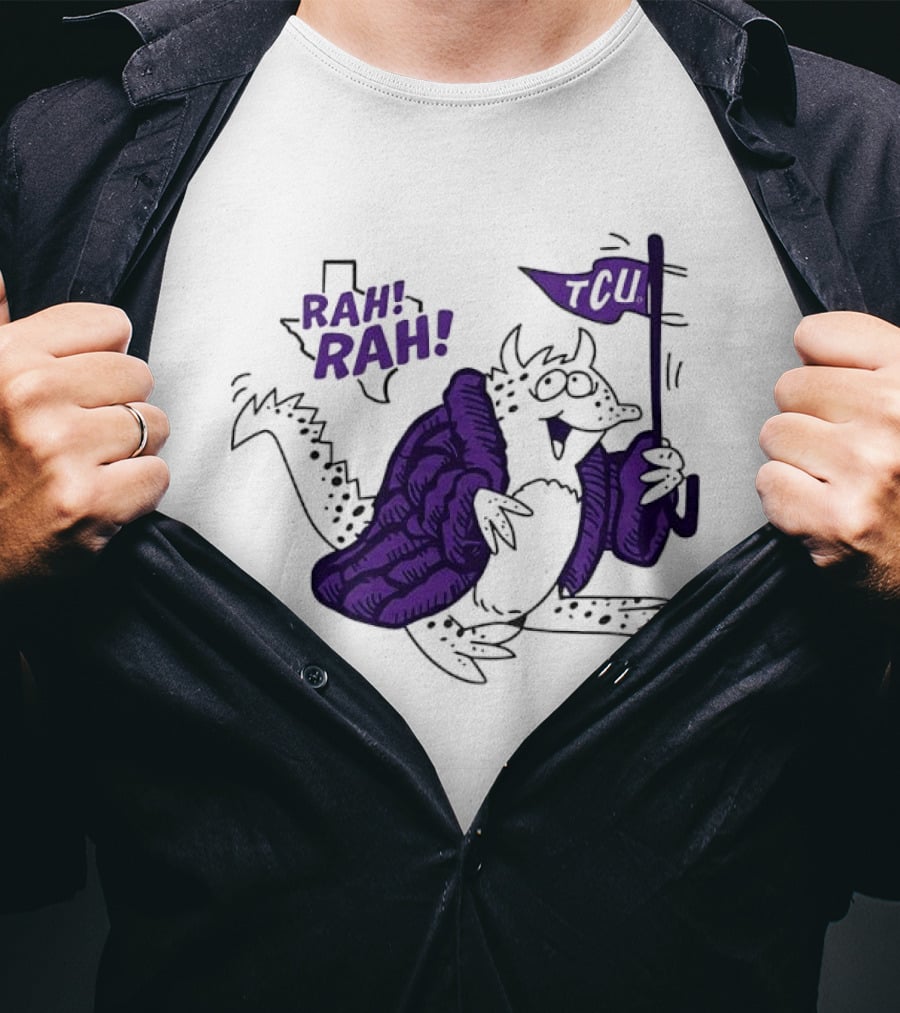 TCU Rah Rah Horned Frog Cheer Flag T-Shirt
