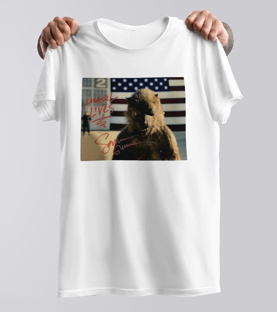 Weasel Lives The Suicide Squad American Flag Scene T-Shirt