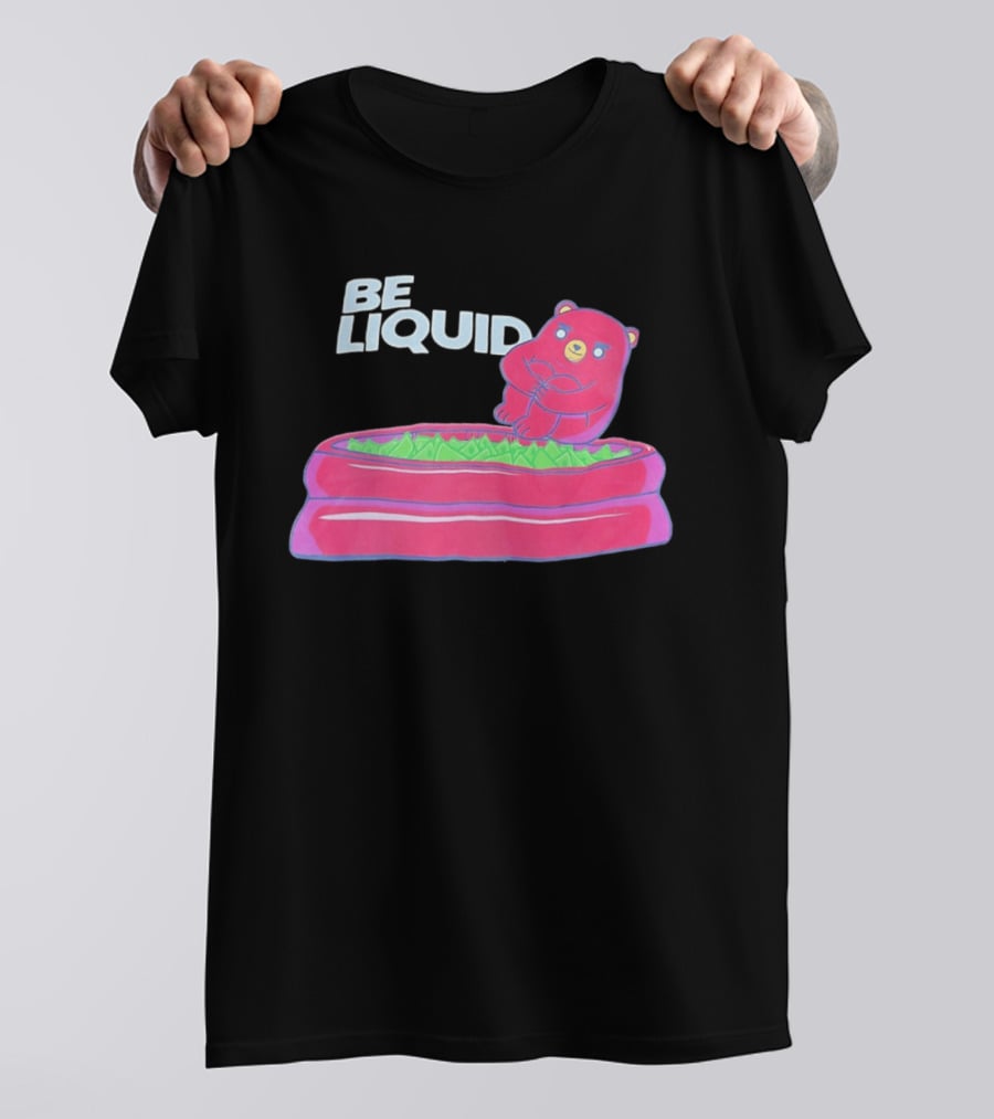 Be Liquid Pool Money Bear Relaxing In Inflatable Pool T-Shirt