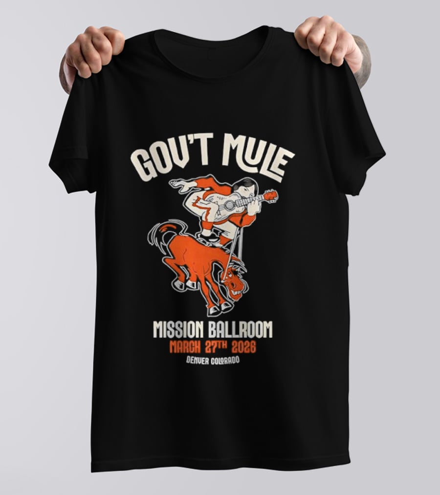 Gov't Mule Mission Ballroom March 27th 2026 Denver Colorado T-Shirt