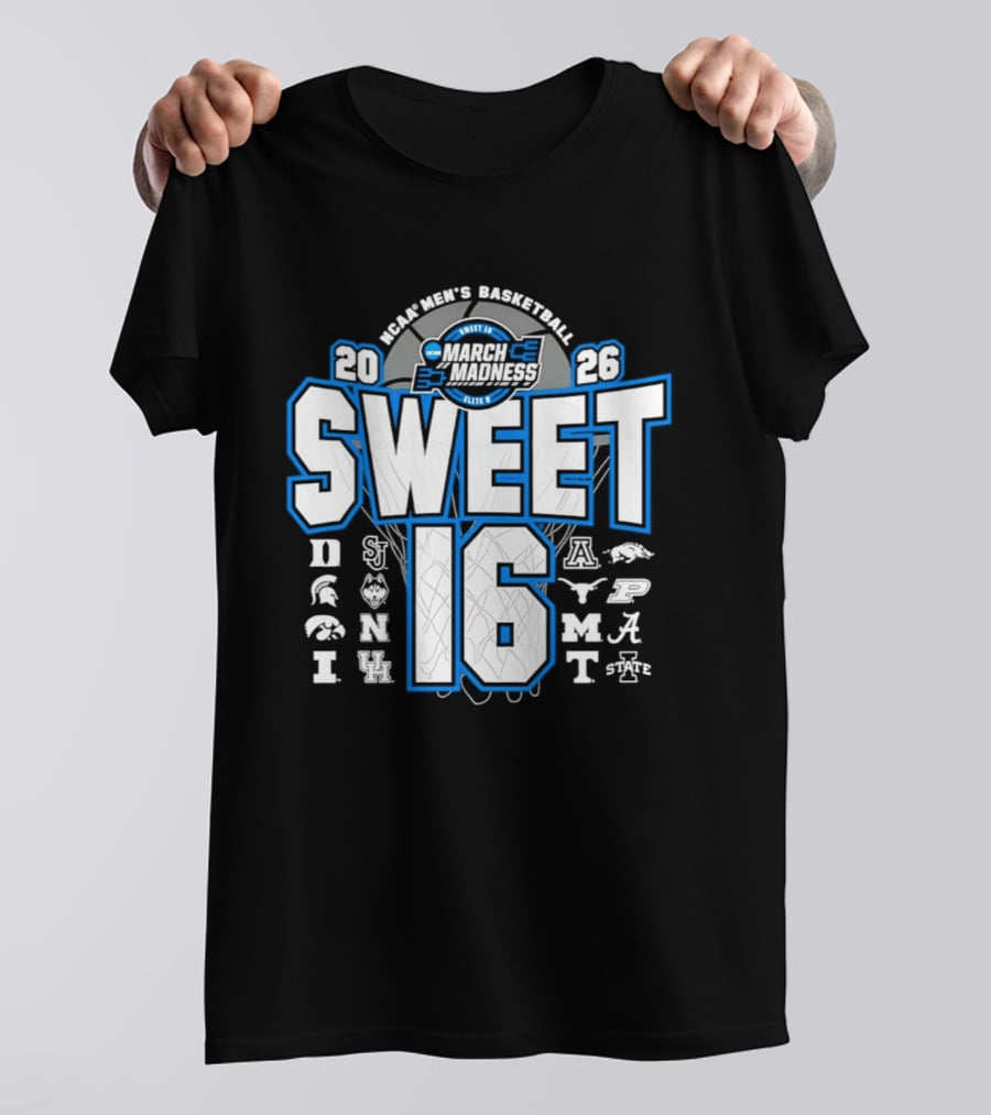 Houston Men's Basketball 2026 Sweet 16 College Teams Victory March Madness T-Shirt