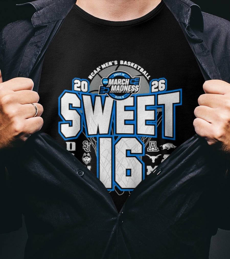 Houston Men's Basketball 2026 Sweet 16 College Teams Victory March Madness T-Shirt