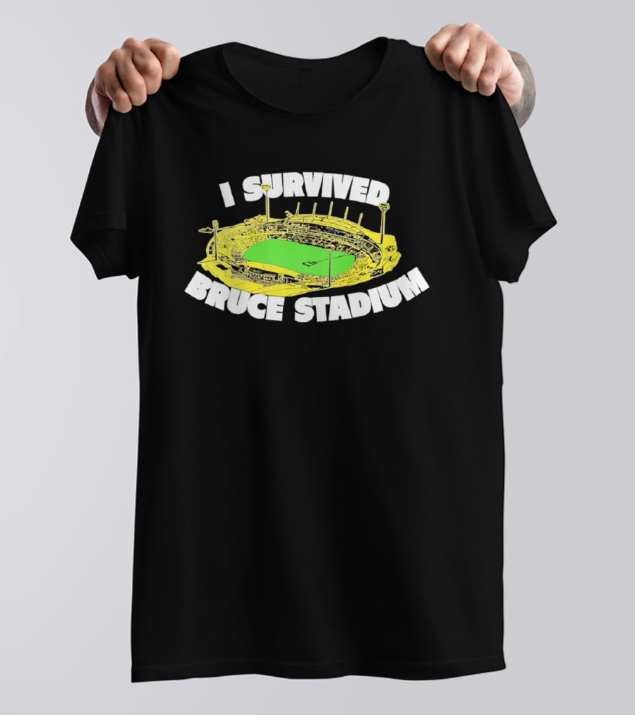 I Survived Bruce Stadium Nostalgic Experience At Iconic Canberra Venue T-Shirt