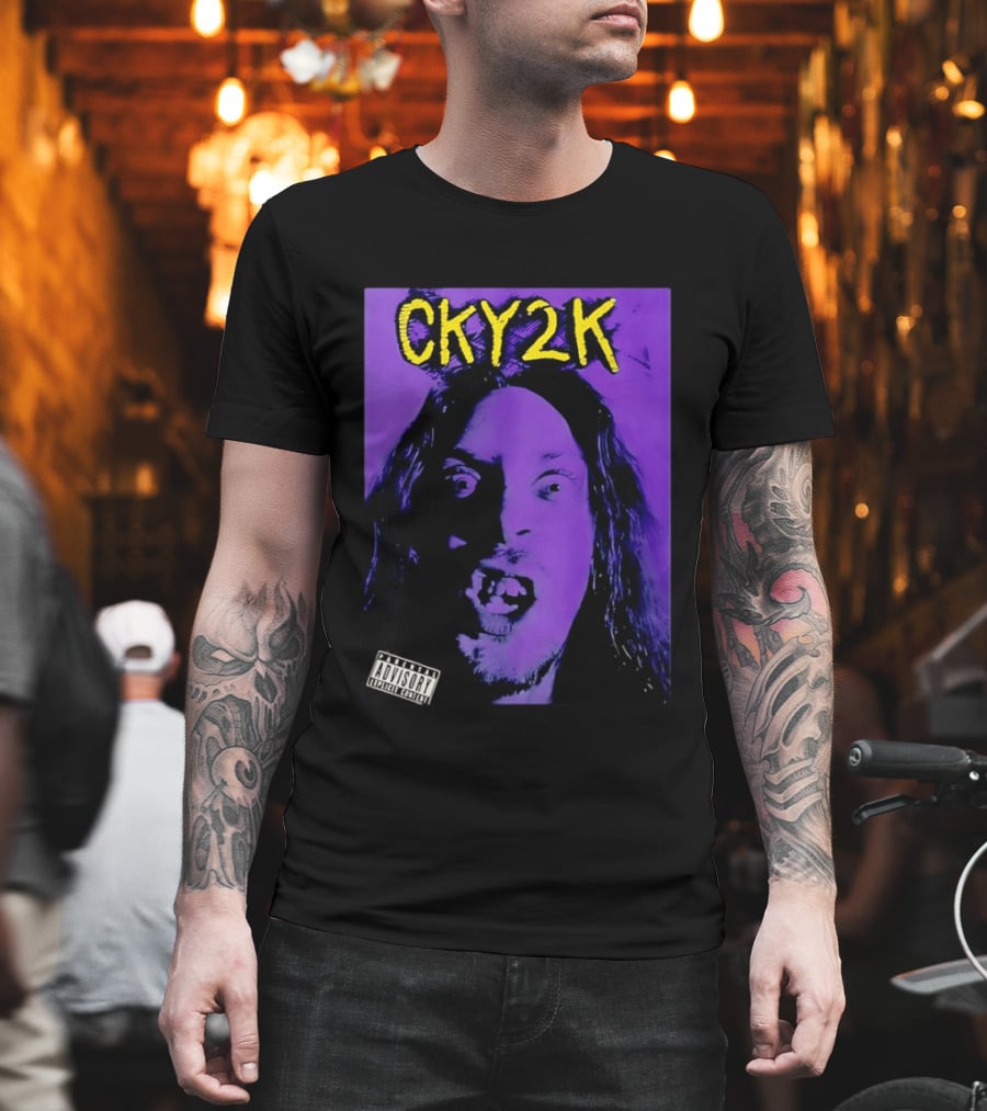 CKY2K Explicit Content Purple Portrait Bam Margera T-Shirt