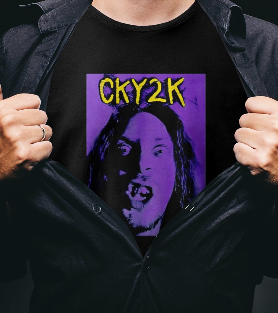 CKY2K Explicit Content Purple Portrait Bam Margera T-Shirt