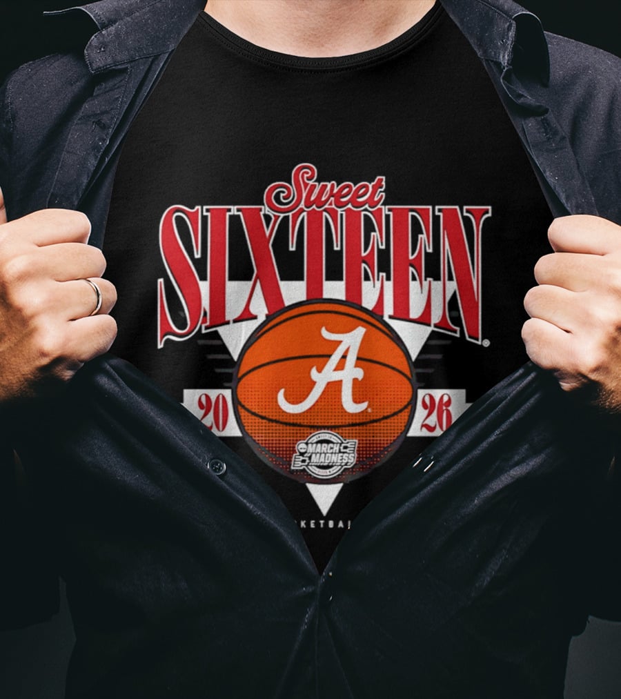Sweet Sixteen Alabama Crimson Tide 2026 NCAA Men's Basketball Championship T-Shirt
