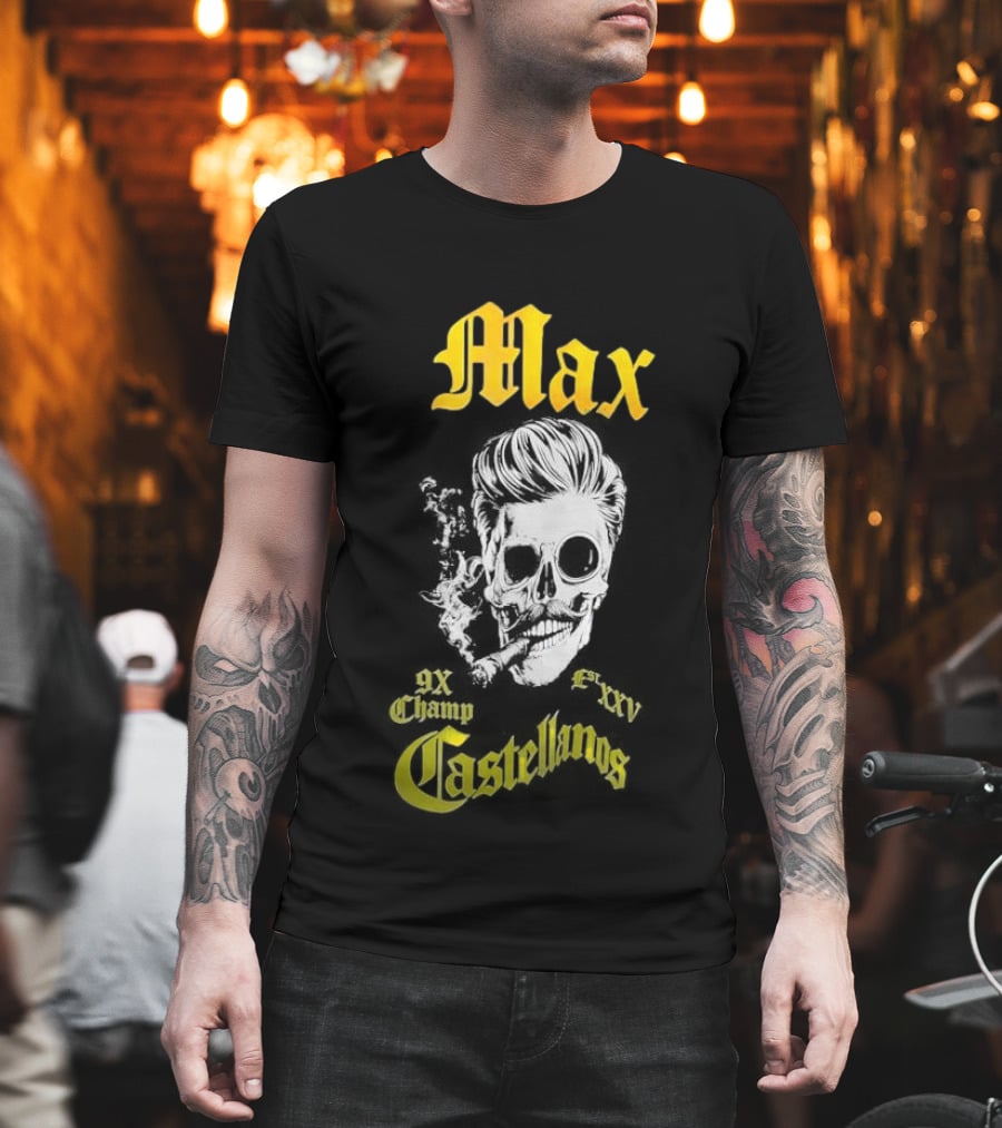 Max Castellanos 9x Champ Shaka Skull T-Shirt