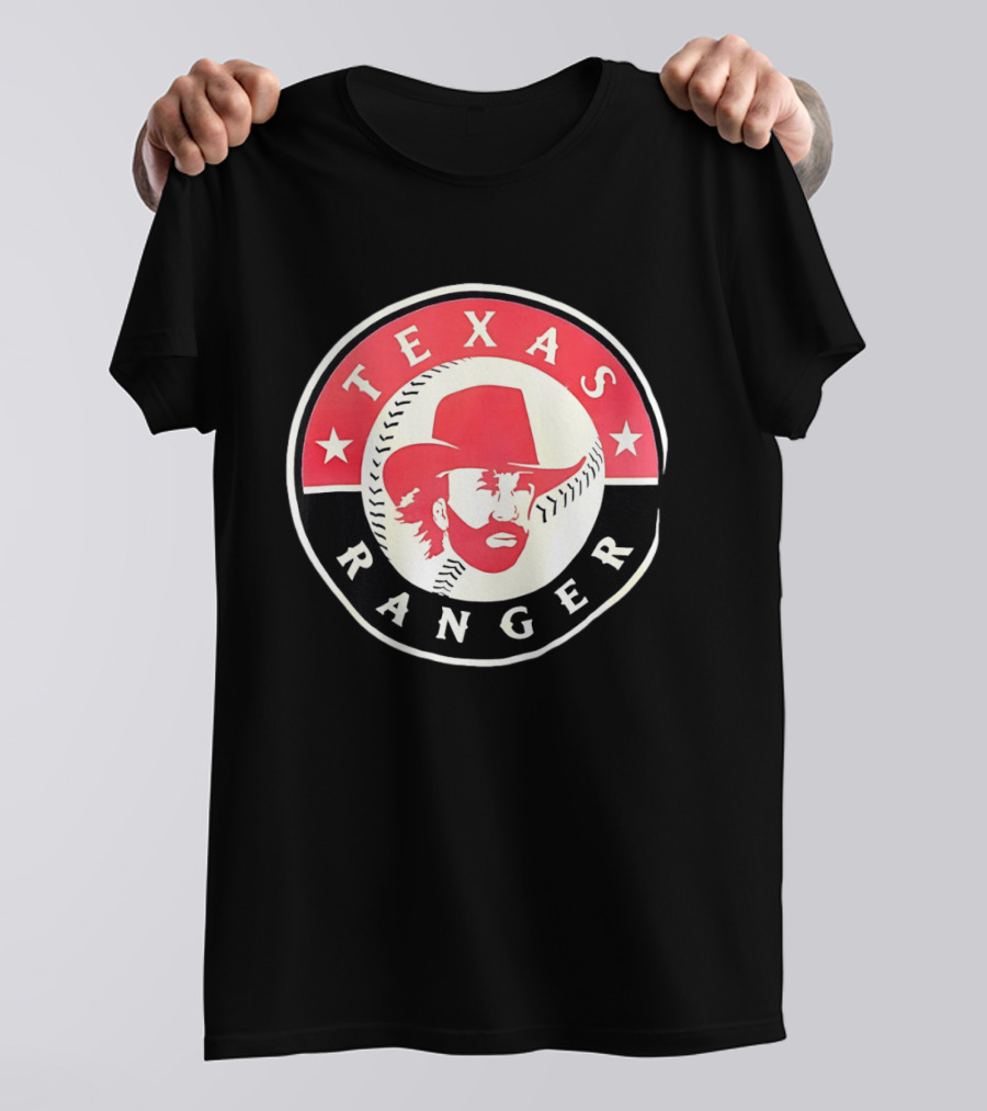 Texas Rangers Chuck Norris Baseball Logo Bold Star Circle T-Shirt