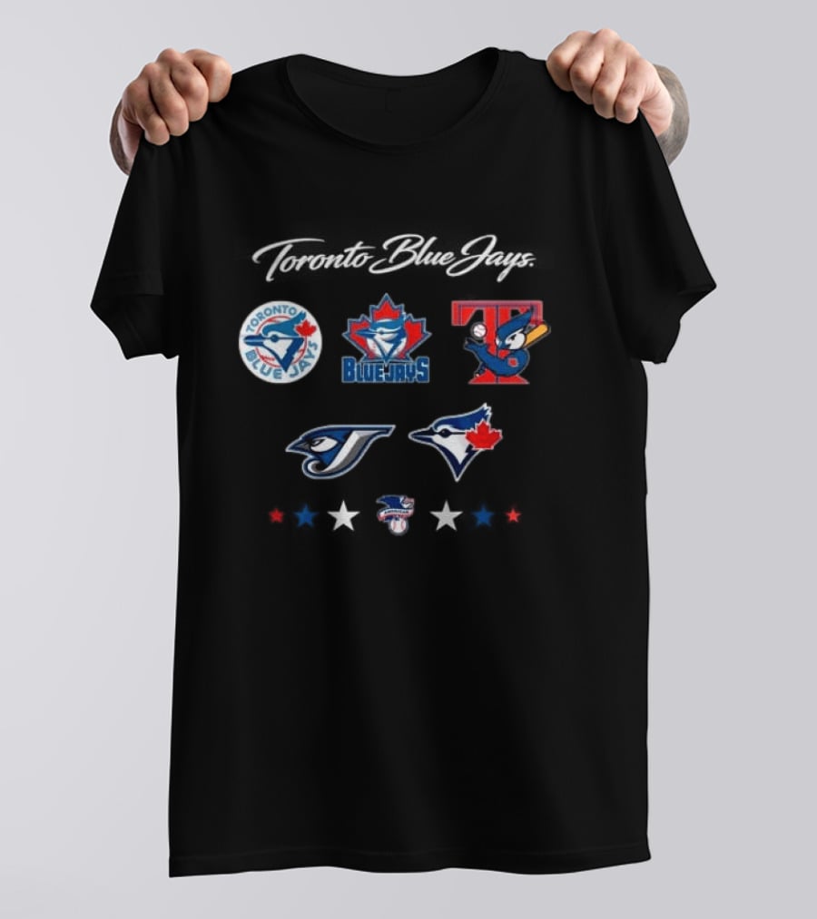 Toronto Blue Jays 50th Season Anniversary Collection Logos 1977 2023 T-Shirt