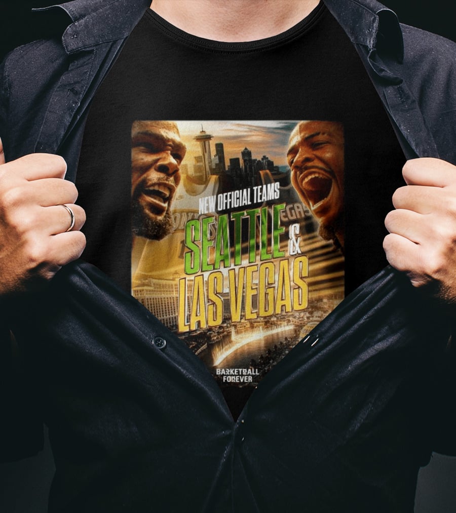 New Official Teams Seattle Las Vegas Basketball Forever 2026 T-Shirt