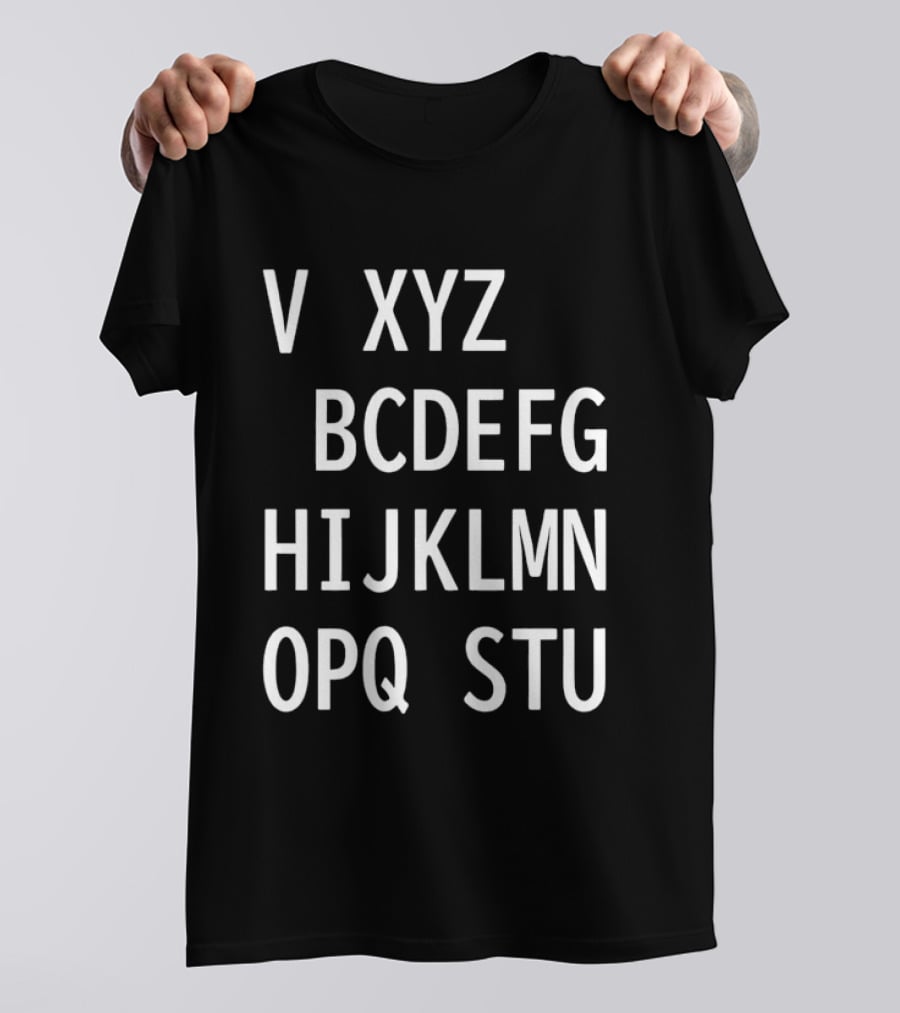 V Xyz Bcdefg Hijklmn Opq Stu T-Shirt