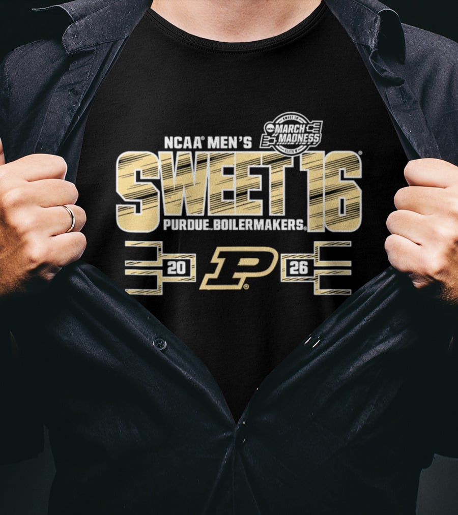NCAA Men's Sweet 16 2026 Purdue Boilermakers March Madness T-Shirt