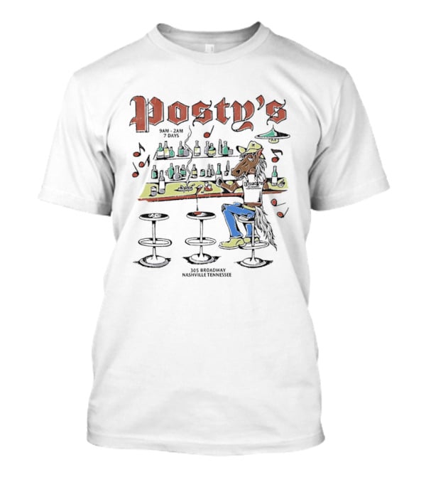 Posty's Nashville Bar Horse 305 Broadway Tennessee T-Shirt