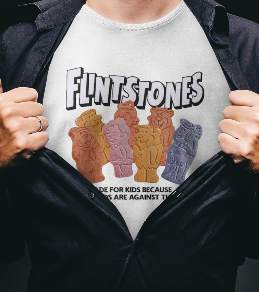 Flintstones Character Snacks Made For Because The Odds Are Against Them T-Shirt