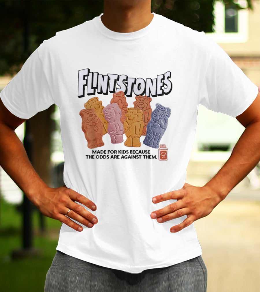 Flintstones Character Snacks Made For Because The Odds Are Against Them T-Shirt