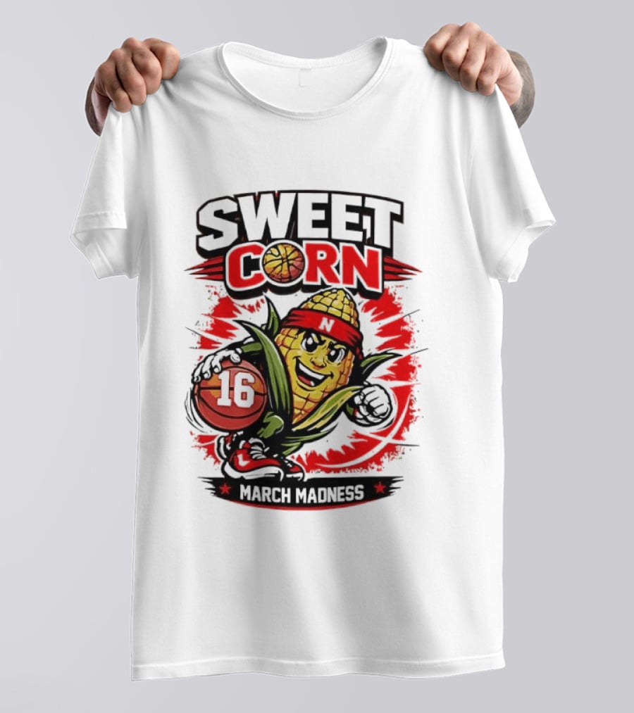 Nebraska Sweet Corn Basketball 16 March Madness T-Shirt