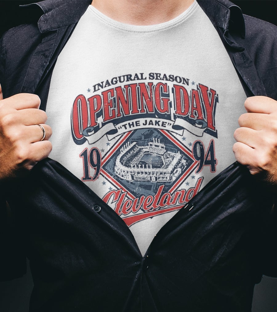 Inaugural Season Opening Day The Jake 1994 Cleveland Baseball T-Shirt