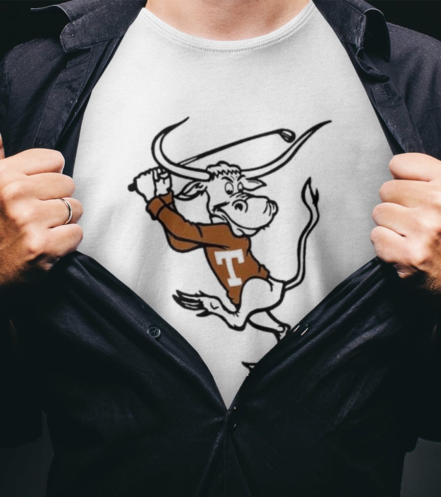 Texas Longhorn Swinging Bull Men's Golf T-Shirt