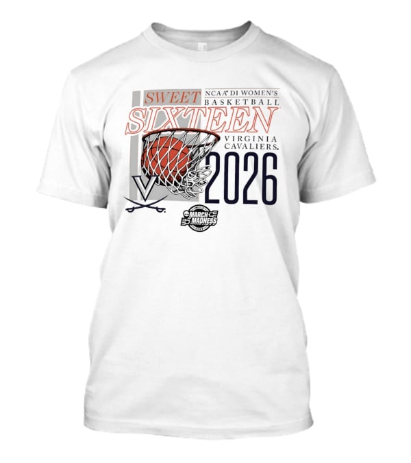 Virginia Cavaliers Sweet Sixteen 2026 NCAA D1 Women's Basketball March Madness T-Shirt