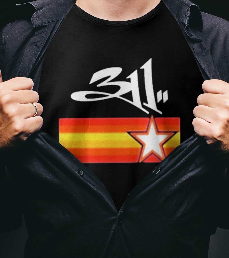 311 Band March 14 2026 Houston Star And Stripes T-Shirt