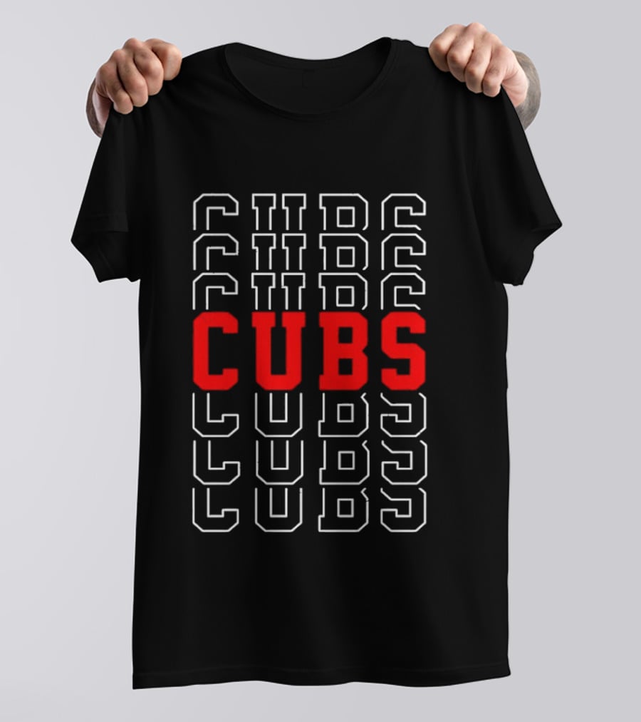 Cubs Repeat Chicago Cubs Text Block T-Shirt