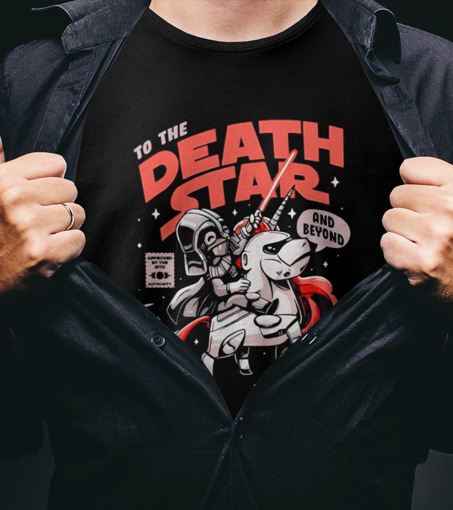 To The Death Star And Beyond Unicorn Wars T-Shirt