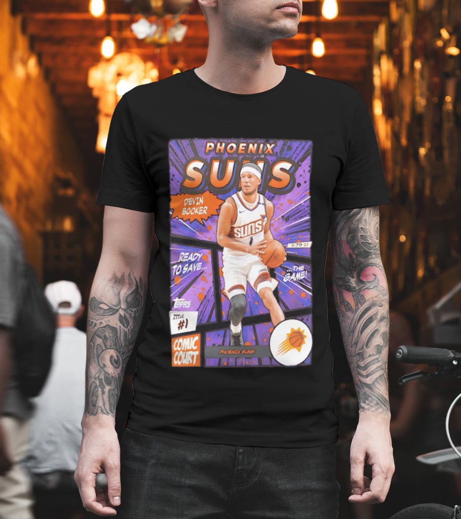 Phoenix Suns Devin Booker Comic Court Issue 1 T-Shirt