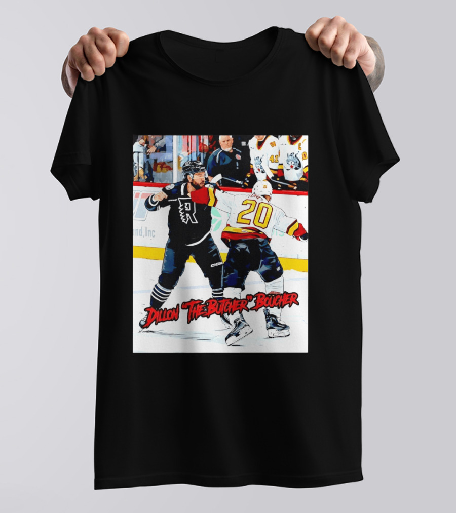 Dillon The Butcher Boucher Rockford IceHogs Hockey Fight Scene T-Shirt