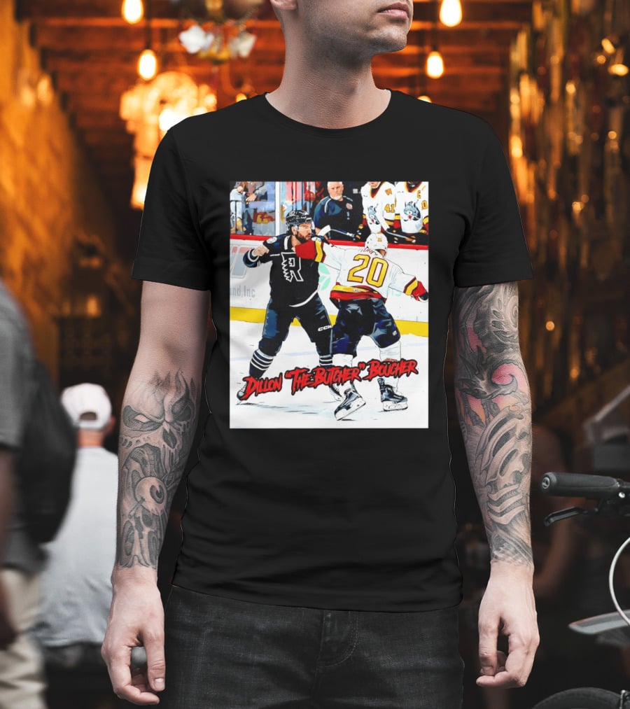 Dillon The Butcher Boucher Rockford IceHogs Hockey Fight Scene T-Shirt