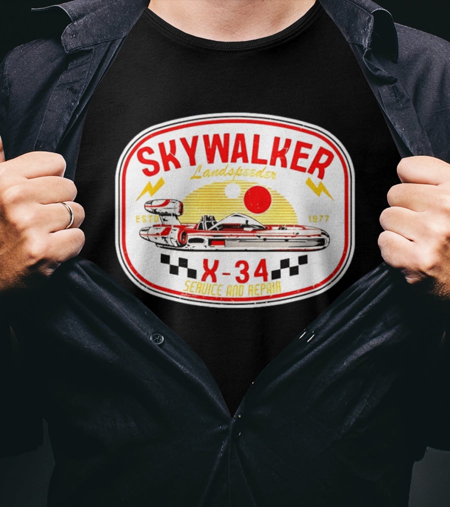 Skywalker Landspeeder X 34 Service And Repair Estd 1977 T-Shirt