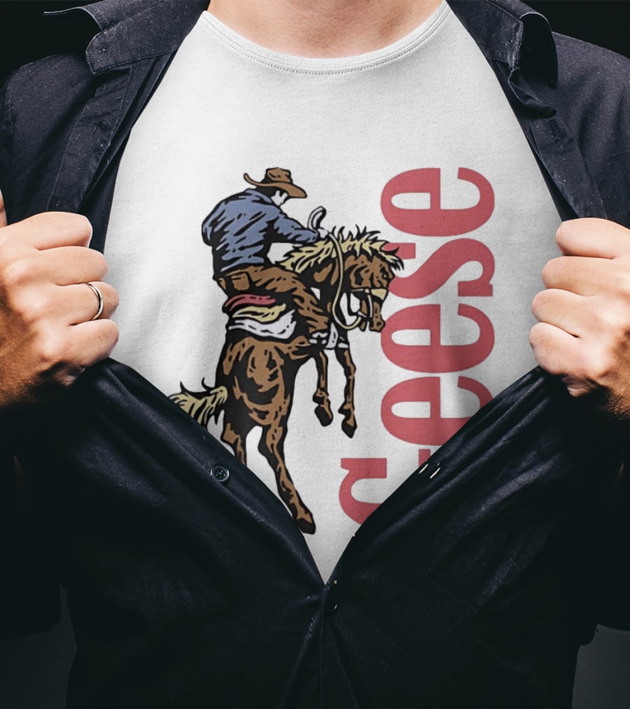 Geese Cowboy Riding Cartoon Adventure T-Shirt