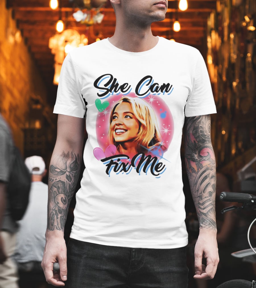 Sydney Sweeney Euphoria She Can Fix Me Hearts Stars T-Shirt