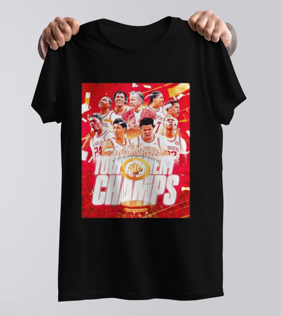 Arkansas Razorbacks SEC Tournament Champs Basketball T-Shirt