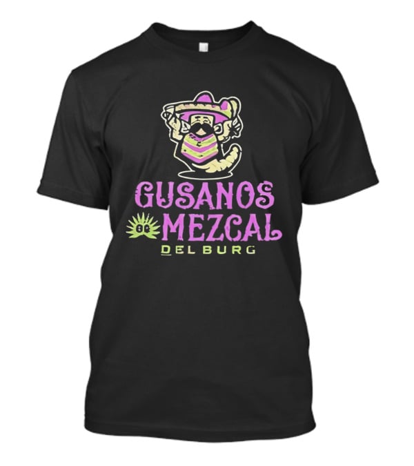 Gusanos Mezcal Del Burg 2026 Sombrero Worm Cartoon T-Shirt