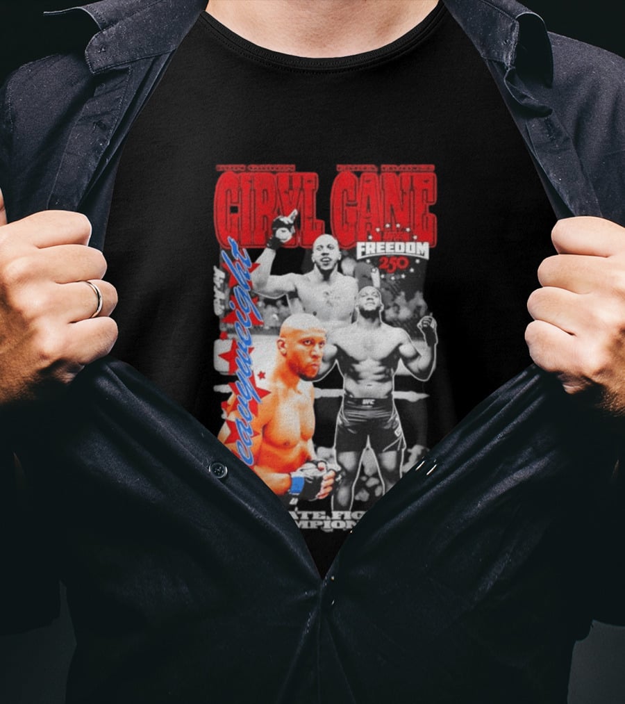 Ciryl Gane UFC Heavyweight Bon Gamin Paris Freedom 250 T-Shirt