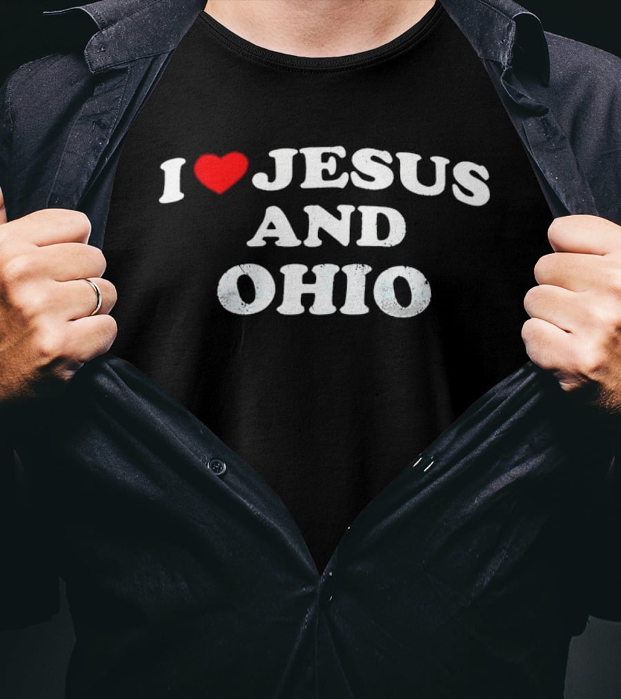 I Love Jesus Heart Ohio Passion T-Shirt