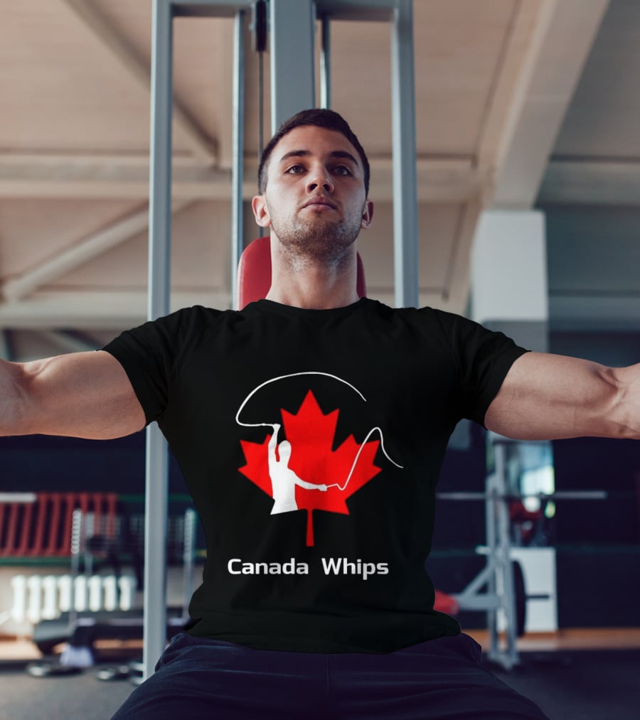 Canada Whips Maple Leaf Whip Cracking T-Shirt