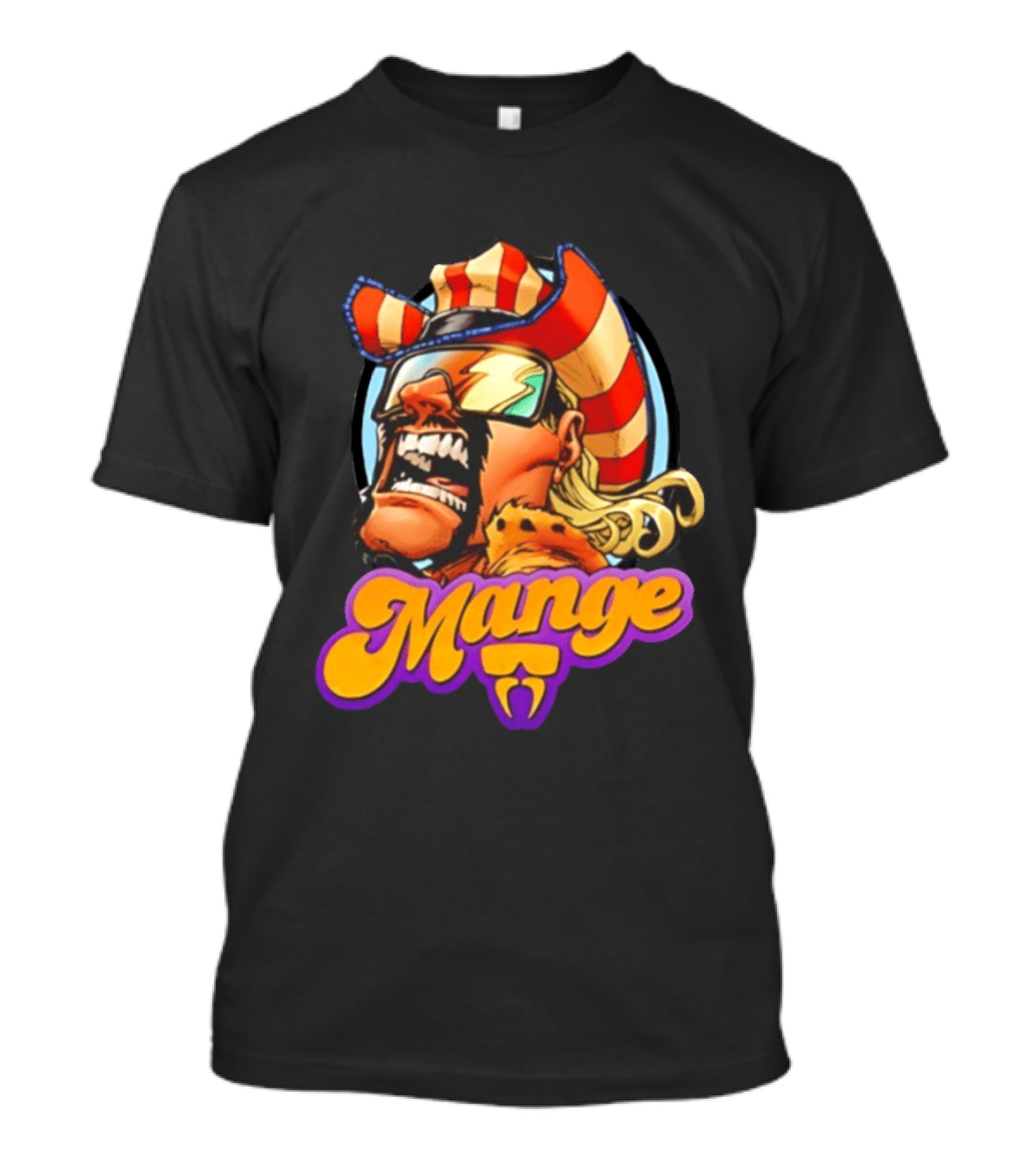 Mange Celebrate All Things Bold Comic Style Retro Hero T-Shirt