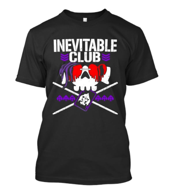 Inevitable Club Skull Red Purple Suplex Wrestling T-Shirt