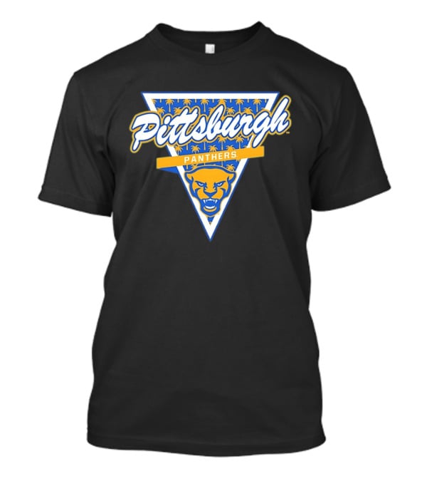 Pittsburgh Panthers Football Palm Tree Triangle T-Shirt